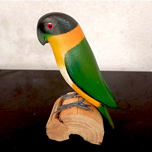 Marianinha-de-cabeça-preta - Miniatura madeira Valdeir José