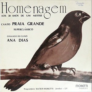 Disco de Vinil Canto Praia Grande Superclássico Homenagem aos 30 anos de um mestre - USADO