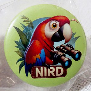Arara Nird - botton metálico P