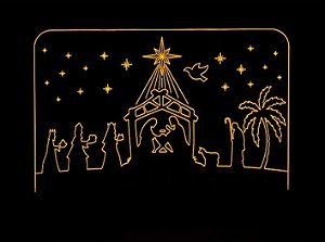 Presépio 1 - Luminária Acrílico e Led