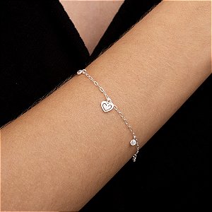 PULSEIRA CORAÇÕES PRATA 925