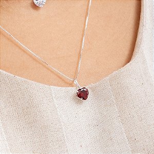 GARGANTILHA CORAÇÃO DARK PRATA 925