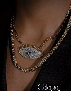COLAR OLHO GREGO ELIPTICO G
