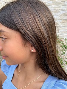 BRINCO PONTO DE LUZ E ESTRELA - BANHADO A OURO 18K