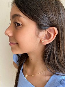 BRINCO CORAÇÃO - BANHADO A OURO 18K