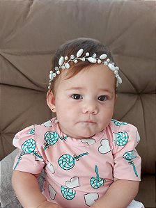 Tiara Cristal Gotas Charmosas