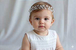 Tiara Gotas de Cristais
