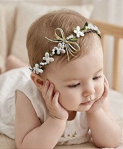 Tiara Rustica Borboletas Peroladas