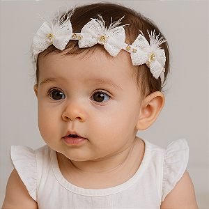 Tiara Para Batizado Luxo Baby
