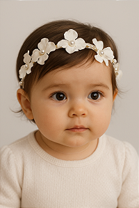 Tiara Floral Branca