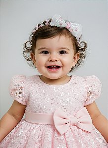 Tiara Chuva de Prata Rosa