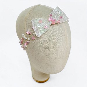 Tiara Chuva de Prata Rosa