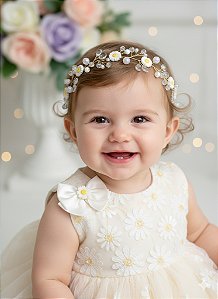 Tiara Mini Margaridas