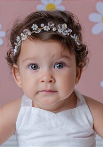 Tiara, Arco Flores Cristal Mini