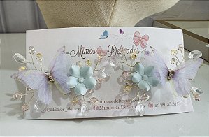 Par laço Borboletas Maria Flor