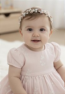 Tiara de flores luxo elegante salmão