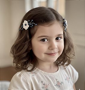 Par laço Azul Marinho e Branco