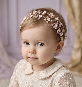 Tiara Duas Voltas Luxo Elegante Rose