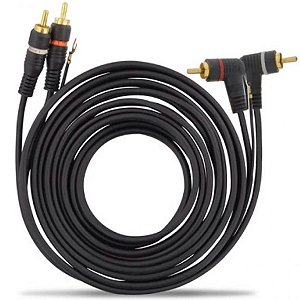 CABO RCA AUTOMOTIVO 4MM C/ TERRA - 5M