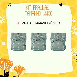 Kit tamanho único - Fralda ecológica tamanho único - Pul