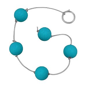 Bolinha Tailandesa M Soft Touch Emborrachada com Corda em Silicone Êxtase