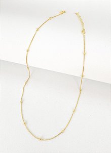 Choker bolinhas dourada