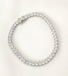 Pulseira riviera 3 pontas cristal