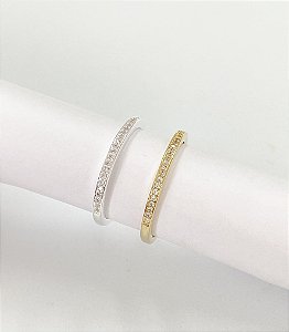 Anel aparador aliancinha cristal