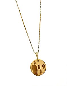 Colar personalizado laser medalha M
