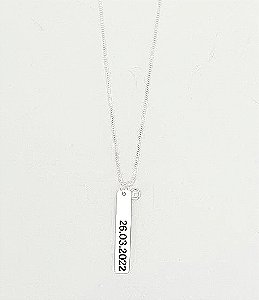 Colar personalizado laser plaquinha fina