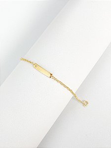 Pulseira infantil plaquinha coração