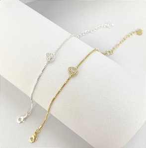 Pulseira gotinha cravejado