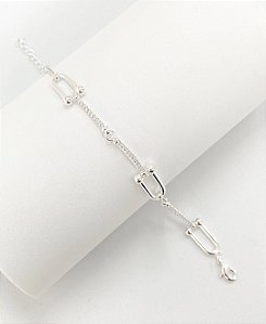 Pulseira elos cravejado Tiffany