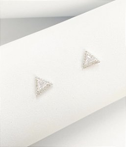 Brinco triângulo zircônia