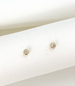 Brinco círculo cristal mini