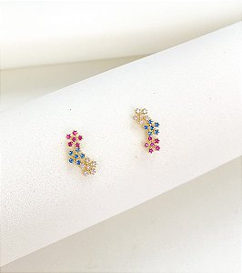 Earcuff florzinha colorido