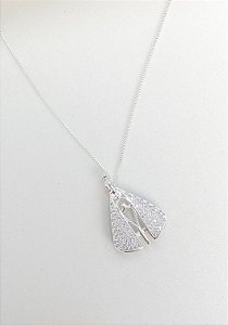 Colar Nossa Senhora Luxo Cristal e Azul