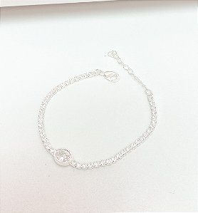 Pulseira riviera gota cristal
