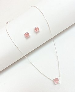 Conjunto safira rosa