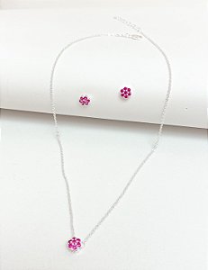 Conjunto florzinha pink
