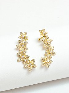 Earcuff Flores Luxo