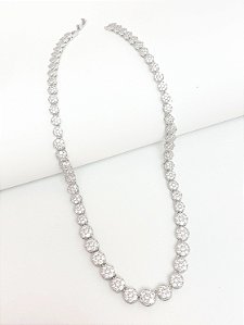 Riviera inspiração swarovski ródio branco