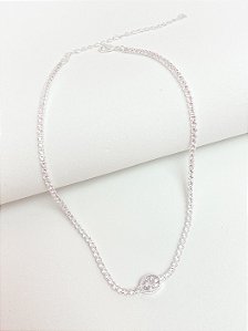 Choker riviera pedraria oval