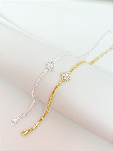 Pulseira trevo laminado