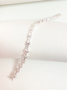 Pulseira X prata