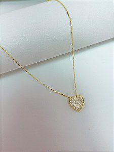 Colar Coração Cristal