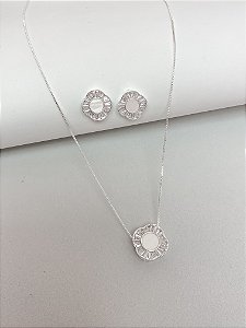 Conjunto pedraria madre pérola