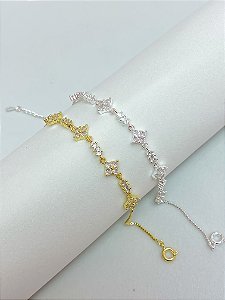 Pulseira cravejada flower