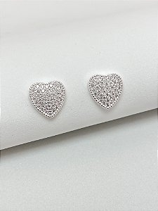 Brinco Coração Cristal