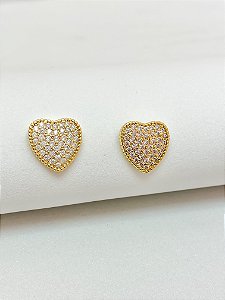 Brinco Coração Cristal
